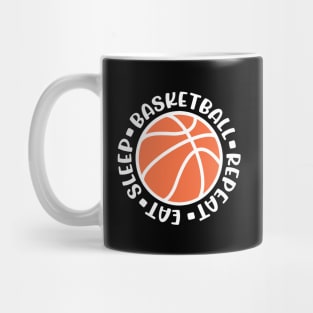 Eat Sleep Basketball Repeat Boys Girls Cute Funny Mug